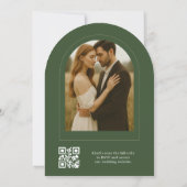 Elegant Rustic Eucalyptus QR Code Photo Wedding Kaart (Achterkant)