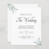 Elegant Rustic Eucalyptus Weddenschap (Voorkant / Achterkant)