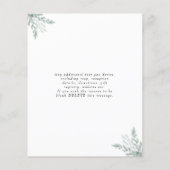 Elegant Rustic Eucalyptus Weddenschap (Achterkant)