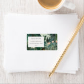 Elegant Rustic Exotic Tropical Rainforest Address Etiket (Insitu)