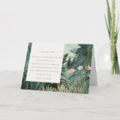Elegant Rustic Exotic Tropical Rainforest Wedding Bedankkaart (Voorkant)