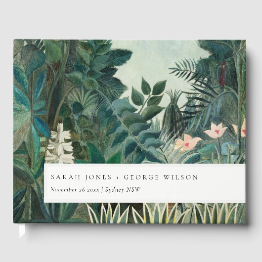 Elegant Rustic Exotic Tropical Rainforest Wedding Gastenboek (Voorkant)