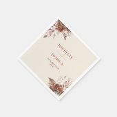 Elegant Rustic Floral Autumn Fall Wedding Servet (Hoek)