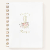 Elegant Rustic Floral Baking Recipe Notitieboek (Voorkant)