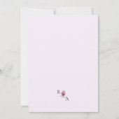 Elegant Rustic Floral bruiloft Kaart (Achterkant)