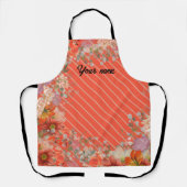 Elegant rustic floral kitchen schort (Voorkant)