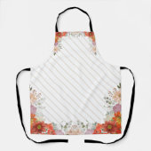 Elegant rustic floral kitchen schort (Voorkant)