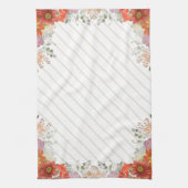 Elegant rustic floral kitchen theedoek (Verticaal)