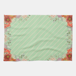 Elegant rustic floral kitchen theedoek