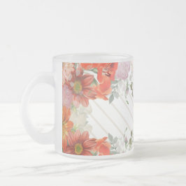Elegant rustic floral matglas koffiemok