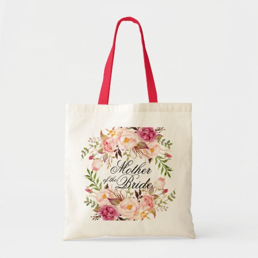Elegant Rustic Floral Moeder van de Bride Tote Bag (Voorkant)