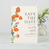 Elegant Rustic Floral Wedding Save The Date (Staand voorkant)