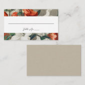 Elegant Rustic Florals Terracotta Wedding Plaatskaartje (Voorkant / Achterkant)