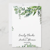 Elegant Rustic Forest Boho Wedding Invitation Kaart (Achterkant)