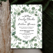 Elegant Rustic Forest Boho Wedding Invitation Kaart