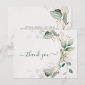 Elegant Rustic Gold Greenery Eucalyptus Modern Briefkaart (Voorkant / Achterkant)