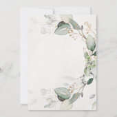 Elegant Rustic Gold Greenery Eucalyptus Wedding Kaart (Achterkant)