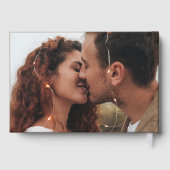 Élégant Rustic Grange Brown et Gold Photo Mariage (Verso)