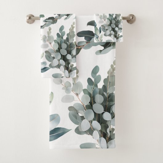 Elegant Rustic Green Eucalyptus Leaves (En situation)