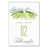 Elegant Rustic Green Winery Vineyard Wedding Kaart (Voorkant)