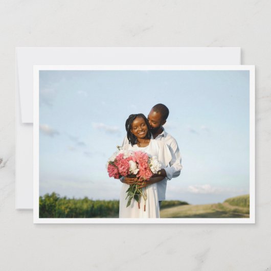 Elegant Rustic greenery eucalyptus bruiloft foto Save The Date (Achterkant)