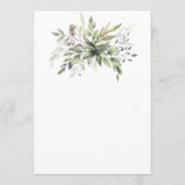 Elegant Rustic Greenery Foilage Wedding Kaart (Achterkant)