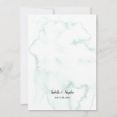 Elegant Rustic Greenery Foliage Waterverf Wedding Kaart (Achterkant)