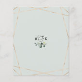 Elegant Rustic Greenery Gold Wedding Uitnodiging (Achterkant)