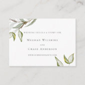 Elegant Rustic Greenery Informatiekaartje (Voorkant)