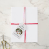 Elegant Rustic Greenery Merry Christmas  Cadeaulabel (Met Touw)