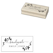 Elegant Rustic Handmade Business Rubber Stamp Rubberstempel (Gestempeld)
