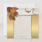 Elegant Rustic Herfst Birthday Party Invitation Kaart (Achterkant)
