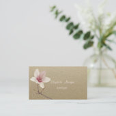 Elegant Rustic, Kraft, Magnolia Visitekaartje (Staand voorkant)