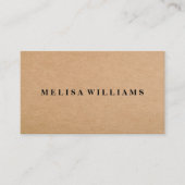 Elegant Rustic Kraft Visitekaartje (Voorkant)