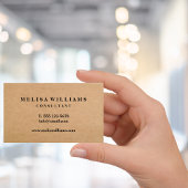 Elegant Rustic Kraft Visitekaartje