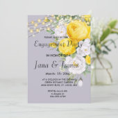 Elegant Rustic licht Geel Verloving Kaart (Staand voorkant)