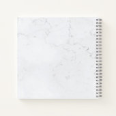 Elegant Rustic Marble Stone Ivory Gray Monogram Notitieboek (Achterkant)