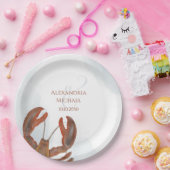 Elegant Rustic Moderne Waterverf Lobster Papieren Bordje (Feest)