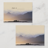 Elegant Rustic Mountains Guest Table Escort Visitekaartje (Voorkant / Achterkant)