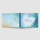 Elegant Rustic Ocean Wave Beach Wedding Gastenboek (Volledig)
