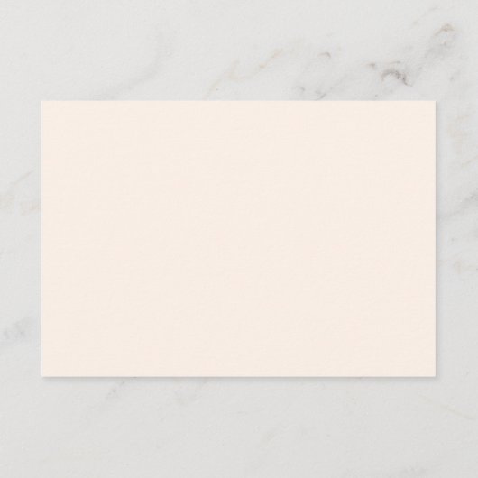 Elegant Rustic Peach Wedding Reception Informatiekaartje (Achterkant)