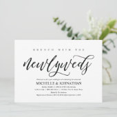 Elégant Rustic Post Mariage Brunch Invitation Card (Debout devant)