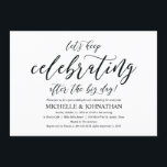 Elégant Rustic Post Mariage Brunch Invitation Card<br><div class="desc">Planifier un brunch avec les jeunes mariés le lendemain du mariage ? Invités Invitations avec cette élégante calligraphie rustique design thème Post Mariage Brunch Invitation Card. Ajoutez les détails de votre brunch en caractères noirs correspondants / lettrage. #TeeshaDerrick</div>