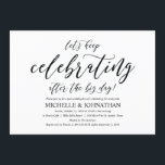 Elégant Rustic Post Mariage Brunch Invitation Card<br><div class="desc">Planifier un brunch avec les jeunes mariés le lendemain du mariage ? Invités Invitations avec cette élégante calligraphie rustique design thème Post Mariage Brunch Invitation Card. Ajoutez les détails de votre brunch en caractères noirs correspondants / lettrage. #TeeshaDerrick</div>