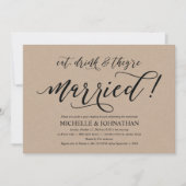Elégant Rustic Post Mariage Brunch Invitation Card (Devant)