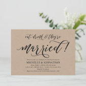 Elégant Rustic Post Mariage Brunch Invitation Card (Debout devant)