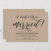 Elégant Rustic Post Mariage Brunch Invitation Card (Devant / Derrière)