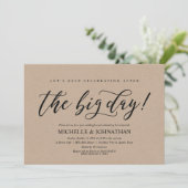 Elégant Rustic Post Mariage Brunch Invitation Card (Debout devant)