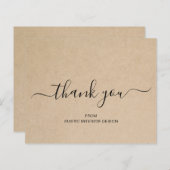 Elegant Rustic Professional Budget Hartelijk dank (Voorkant / Achterkant)