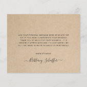 Elegant Rustic Professional Budget Hartelijk dank (Achterkant)